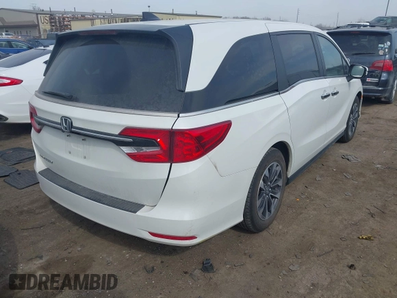 2022 Honda Odyssey EX-L with VIN 5FNRL6H7XNB043658, listed as a IAAI auction lot 41800437 with 45,245 mi miles and . Bid and sale history available at DreamBid. Image 4.