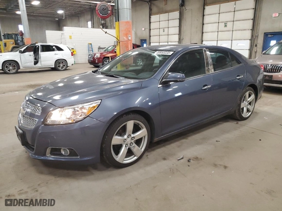 2013 Chevrolet Malibu LTZ with VIN 1G11J5SX3DF246352, listed as a Copart auction lot 49955335 with 172,427 mi miles and Salvage Title. Bid and sale history available at carsss.com. Image 1.