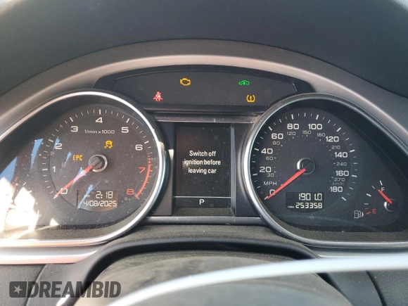 2013 Audi Q7 S line Prestige z VIN WA1DGAFE4DD009136, wystawiony jako Copart lot #57869725 z przebiegiem 253 358 mil mil oraz Czysty tytuł • Clean title. Historia ofert i sprzedaży dostępna na DreamBid. Obrazek 9.