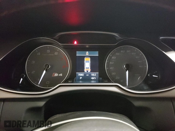 2013 Audi S4 Premium Plus with VIN WAUBGAFL2DA214917, listed as a Copart auction lot 75889624 with 75,982 mi miles and Salvage Title. Bid and sale history available at carsss.com. Image 9.