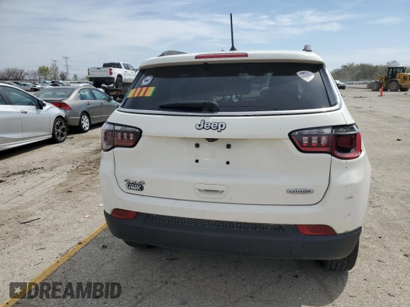 2018 Jeep Compass Latitude with VIN 3C4NJDBB2JT291162, listed as a Copart auction lot 53295245 with 82,852 mi miles and Salvage Title. Bid and sale history available at DreamBid. Image 6.