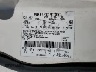 2007 Ford Explorer Limited with VIN 1FMEU65847UB60912, listed as a Copart auction lot 45400465 with 190,875 mi miles and Salvage title. Bid and sale history available at DreamBid. Image 13.