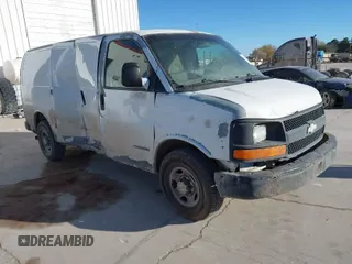 2009 Chevrolet Express Cargo Van with VIN 1GCGG25C391142746, listed as a IAAI auction lot 41109048 with 287,127 mi miles. Bid and sale history available at carsss.com. Image 1.