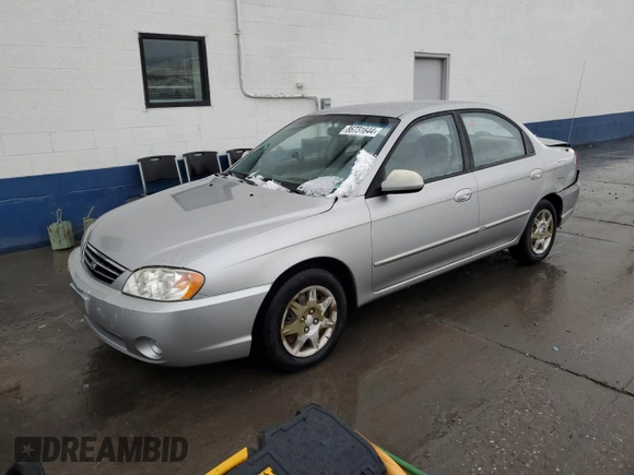 2004 Kia Spectra z VIN KNAFB121845304019, wystawiony jako Copart lot #86731644 z przebiegiem 150 252 mil mil oraz Szkoda całkowita • Salvage title. Historia ofert i sprzedaży dostępna na DreamBid. Obrazek 1.