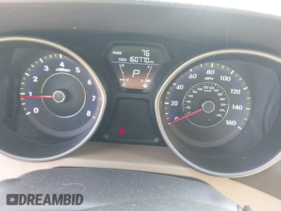 2013 Hyundai Elantra GLS with VIN 5NPDH4AE5DH202756, listed as a IAAI auction lot 42263897 with 160,770 mi miles and . Bid and sale history available at DreamBid. Image 7.