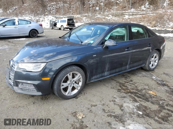 2018 Audi A4 Premium with VIN WAUDNAF46JA143840, listed as a Copart auction lot 45106615 with 0 mi miles and Salvage Title. Bid and sale history available at carsss.com. Image 1.