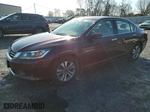 2015 Honda Accord LX with VIN 1HGCR2F3XFA161010, listed as a Copart auction lot 44374815 with 144,225 mi miles and Salvage Title. Bid and sale history available at carsss.com. Image 1.