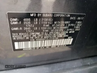 2018 Subaru Outback Premium z VIN 4S4BSAFC8J3229189, wystawiony jako Copart lot #57778935 z przebiegiem 78 830 mil mil oraz Szkoda całkowita • Salvage title. Historia ofert i sprzedaży dostępna na DreamBid. Obrazek 13.