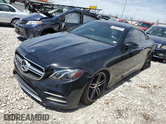 2019 Mercedes-Benz E-Class AMG E 53 with VIN WDD1J6BBXKF091495, listed as a Copart auction lot 60323434 with 38,442 mi miles and Salvage Title. Bid and sale history available at carsss.com. Image 1.
