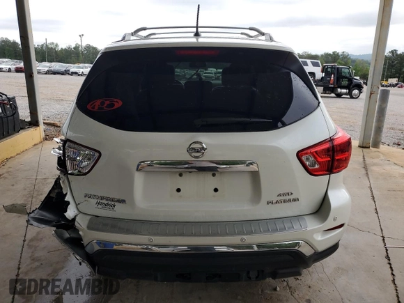 2017 Nissan Pathfinder SV with VIN 5N1DR2MM0HC661484, listed as a Copart auction lot 54237545 with 138,450 mi miles and Salvage title. Bid and sale history available at DreamBid. Image 6.