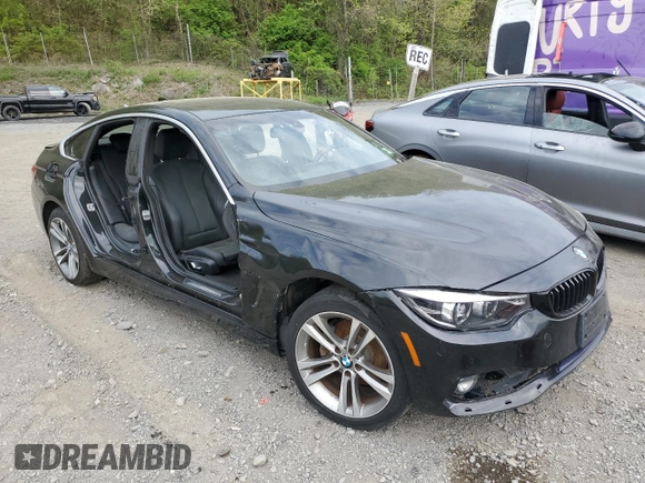 2018 BMW 4 Series 430i xDrive with VIN WBA4J3C59JBG95866, listed as a Copart auction lot 55706335 with 54,253 mi miles and Clean Title. Bid and sale history available at carsss.com. Image 4.