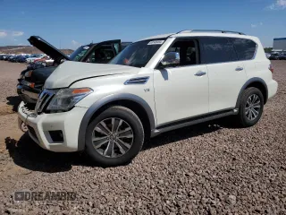 2017 Nissan Armada SL with VIN JN8AY2NC3H9502475, listed as a Copart auction lot 68148464 with 92,440 mi miles and Salvage Title. Bid and sale history available at carsss.com. Image 1.