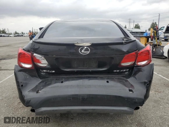 2006 Lexus GS 430 with VIN JTHBN96S765007061, listed as a Copart auction lot 55067095 with 343,077 mi miles and Salvage Title. Bid and sale history available at DreamBid. Image 6.