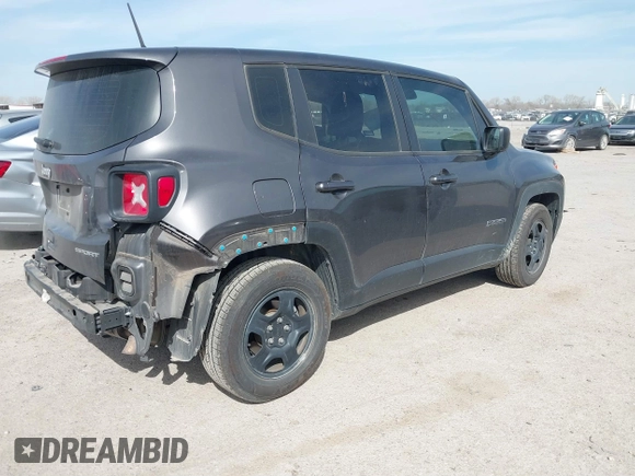 2018 Jeep Renegade Sport with VIN ZACCJAAB5JPG70171, listed as a IAAI auction lot 41818247 with 103,741 mi miles and . Bid and sale history available at DreamBid. Image 4.