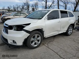 2015 Toyota Highlander Limited with VIN 5TDDKRFH9FS137585, listed as a Copart auction lot 49834255 with 138,281 mi miles and Salvage Title. Bid and sale history available at carsss.com. Image 1.