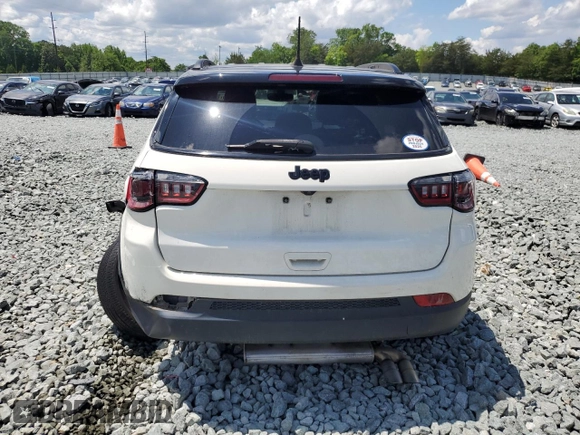 2021 Jeep Compass Altitude with VIN 3C4NJCBB4MT587380, listed as a Copart auction lot 56525745 with 83,003 mi miles and Salvage title. Bid and sale history available at DreamBid. Image 6.
