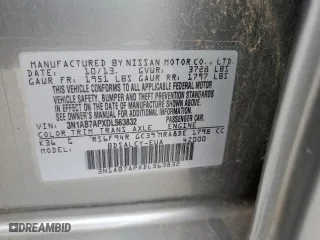 2013 Nissan Sentra SR with VIN 3N1AB7APXDL563832, listed as a Copart auction lot 51292535 with 81,602 mi miles and Salvage Title. Bid and sale history available at carsss.com. Image 12.