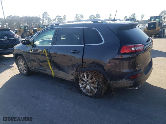 2017 Jeep Cherokee Limited with VIN 1C4PJMDB1HW584769, listed as a Copart auction lot 46450025 with 183,986 mi miles and Salvage Title. Bid and sale history available at carsss.com. Image 2.