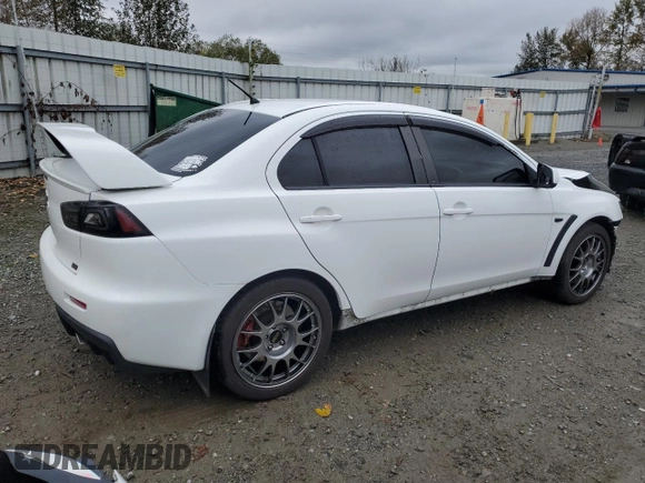 2010 Mitsubishi Lancer Evolution SE with VIN JA32W6FV3AU034052, listed as a Copart auction lot 72463644 with 44,517 mi miles and Salvage Title. Bid and sale history available at carsss.com. Image 3.