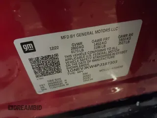 2023 Chevrolet Traverse RS z VIN 1GNEVJKW4PJ187303, wystawiony jako IAAI lot #41582948 z przebiegiem 24 047 mil mil oraz . Historia ofert i sprzedaży dostępna na DreamBid. Obrazek 9.