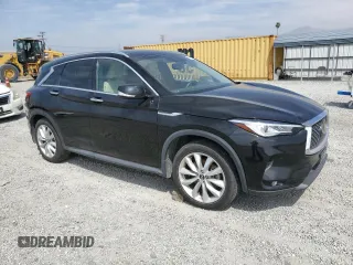 2019 Infiniti QX50 Luxe with VIN 3PCAJ5M15KF113240, listed as a Copart auction lot 53139265 with 66,364 mi miles and Salvage title. Bid and sale history available at DreamBid. Image 4.