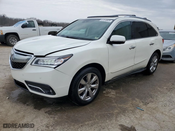 2016 Acura MDX w/Advance with VIN 5FRYD4H94GB035815, listed as a Copart auction lot 47518925 with 70,998 mi miles and Salvage Title. Bid and sale history available at carsss.com. Image 1.