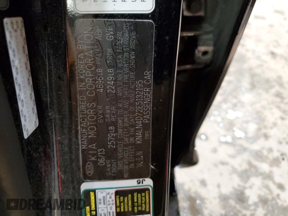 2014 Kia Cadenza Premium with VIN KNALN4D72E5132195, listed as a Copart auction lot 77370994 with 149,072 mi miles and Salvage Title. Bid and sale history available at carsss.com. Image 12.