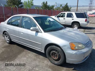 2001 Honda Civic EX with VIN JHMES267X1S003959, listed as a IAAI auction lot 41978932 with 181,380 mi miles. Bid and sale history available at carsss.com. Image 1.