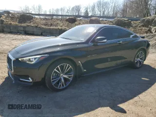 2019 Infiniti Q60 Luxe with VIN JN1EV7EL0KM291441, listed as a Copart auction lot 48387605 with 55,851 mi miles and Salvage Title. Bid and sale history available at carsss.com. Image 1.