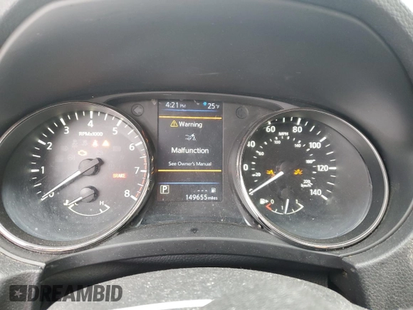 2020 Nissan Rogue SV with VIN KNMAT2MT5LP513655, listed as a Copart auction lot 44267805 with 149,655 mi miles and Non Repairable. Bid and sale history available at carsss.com. Image 9.