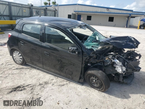 2021 Mitsubishi Mirage ES with VIN ML32AUHJ6MH012612, listed as a Copart auction lot 60129265 with 62,846 mi miles and Non repairable. Bid and sale history available at DreamBid. Image 4.