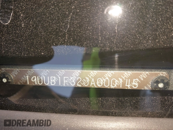 2018 Acura TLX with VIN 19UUB1F32JA000145, listed as a IAAI auction lot 41244292 with 83,254 mi miles and . Bid and sale history available at DreamBid. Image 9.