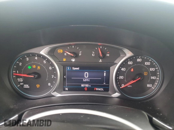 2019 Chevrolet Equinox LT with VIN 3GNAXLEXXKL375348, listed as a Copart auction lot 53863515 with 92,152 mi miles and Salvage Title. Bid and sale history available at DreamBid. Image 9.