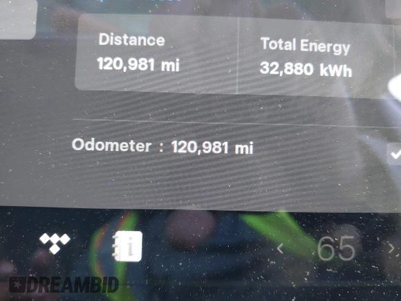2020 Tesla Model 3 Long Range with VIN 5YJ3E1EB2LF646449, listed as a IAAI auction lot 42059086 with 120,981 mi miles and . Bid and sale history available at DreamBid. Image 16.