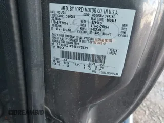2004 Ford F-250 XL z VIN 1FTNX21P24EC73569, wystawiony jako IAAI lot #41446949 z przebiegiem 287 828 mil mil oraz . Historia ofert i sprzedaży dostępna na DreamBid. Obrazek 9.