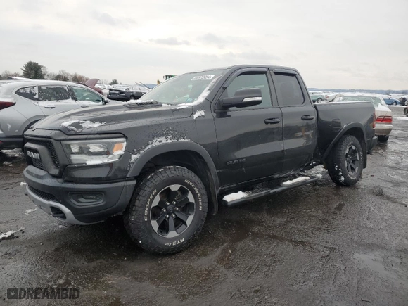 2019 Ram 1500 Rebel with VIN 1C6RRFEGXKN843237, listed as a Copart auction lot 86972454 with 63,346 mi miles and Salvage Title. Bid and sale history available at carsss.com. Image 1.