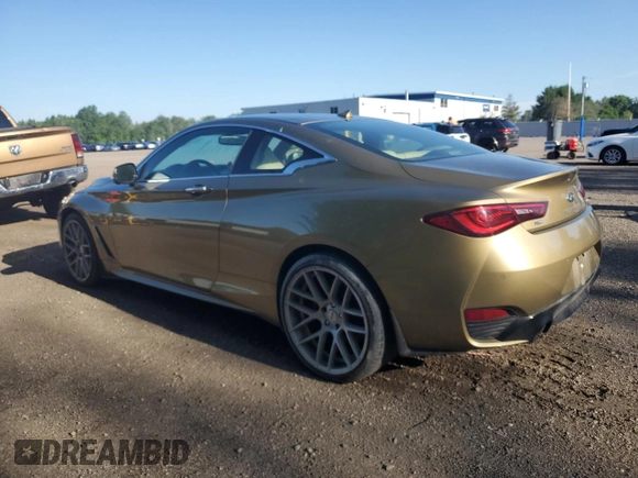 2017 Infiniti Q60 Red Sport 400 with VIN JN1FV7EL0HM700972, listed as a Copart auction lot 62163635 with 124,364 mi miles and Clean title. Bid and sale history available at DreamBid. Image 2.