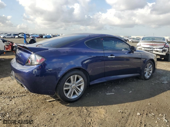 2007 Hyundai Tiburon GS with VIN KMHHM66D37U249105, listed as a Copart auction lot 42967305 with 137,844 mi miles and Salvage Title. Bid and sale history available at carsss.com. Image 3.