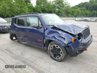 2017 Jeep Renegade Trailhawk z VIN ZACCJBCB2HPF59817, wystawiony jako Copart lot #61259205 z przebiegiem 75 899 mil mil oraz Szkoda całkowita • Salvage title. Historia ofert i sprzedaży dostępna na DreamBid. Obrazek 4.