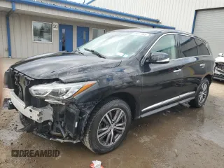 2019 Infiniti QX60 Luxe with VIN 5N1DL0MMXKC557257, listed as a Copart auction lot 49647985 with 98,662 mi miles and Salvage Title. Bid and sale history available at DreamBid. Image 1.