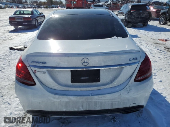 2017 Mercedes-Benz C 43 AMG with VIN 55SWF6EB2HU198159, listed as a Copart auction lot 44592335 with 101,243 mi miles and Clean Title. Bid and sale history available at DreamBid. Image 6.
