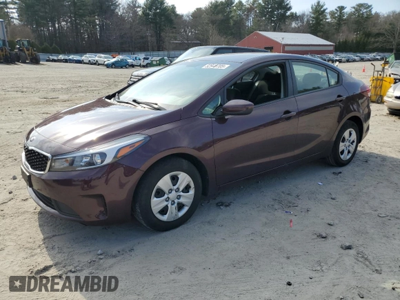 2018 Kia Forte LX with VIN 3KPFK4A71JE272900, listed as a Copart auction lot 52948705 with 42,342 mi miles and Salvage Title. Bid and sale history available at carsss.com. Image 1.