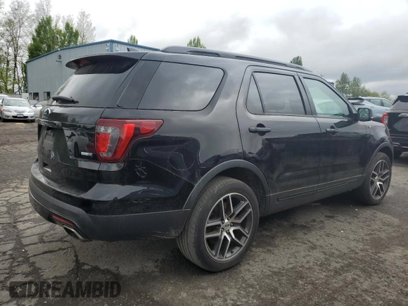 2017 Ford Explorer Sport with VIN 1FM5K8GT6HGE12579, listed as a Copart auction lot 54395055 with 59,955 mi miles and Salvage Title. Bid and sale history available at carsss.com. Image 3.