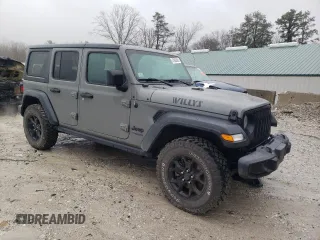 2021 Jeep Wrangler Unlimited Sport S with VIN 1C4HJXDN8MW586934, listed as a Copart auction lot 47842895 with 48,946 mi miles and Salvage Title. Bid and sale history available at carsss.com. Image 4.