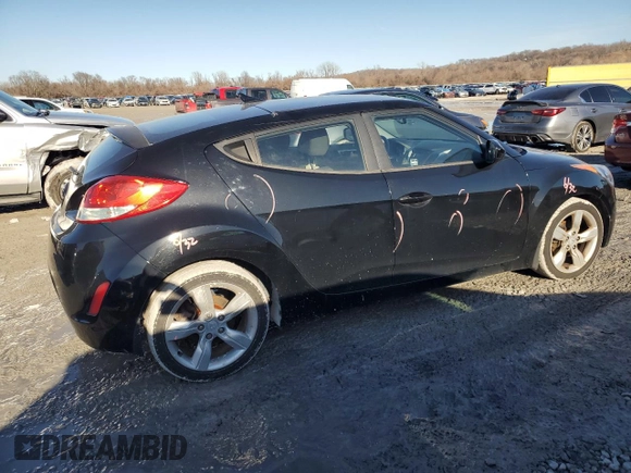2012 Hyundai Veloster w/Gray Int with VIN KMHTC6AD0CU066677, listed as a Copart auction lot 46418575 with 145,735 mi miles and Salvage title. Bid and sale history available at DreamBid. Image 3.