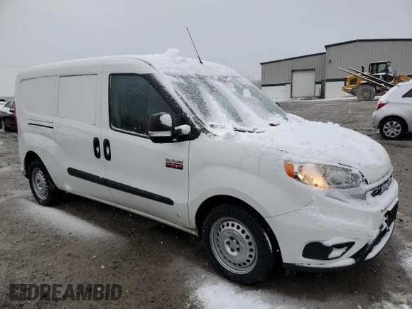 2022 Ram ProMaster City Cargo Tradesman with VIN ZFBHRFAB4N6W28596, listed as a Copart auction lot 59241035 with 34,716 mi miles and Salvage title. Bid and sale history available at DreamBid. Image 4.