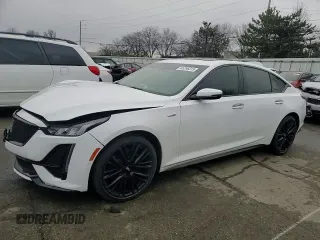 2021 Cadillac CT5 V-Series with VIN 1G6DV5RW6M0144314, listed as a Copart auction lot 45296315 with 35,030 mi miles and Salvage title. Bid and sale history available at DreamBid. Image 10.