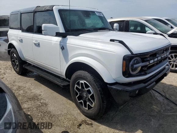 2024 Ford Bronco Outer Banks with VIN 1FMEE8BP9RLA03325, listed as a Copart auction lot 73739814 with Not Provided miles and Non Repairable. Bid and sale history available at DreamBid. Image 4.