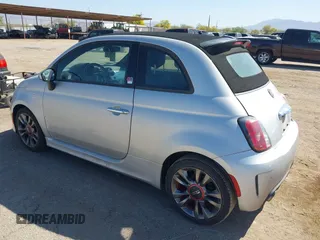 2014 FIAT 500 Abarth with VIN 3C3CFFJH8ET188400, listed as a IAAI auction lot 42014197 with 86,869 mi miles. Bid and sale history available at carsss.com. Image 3.