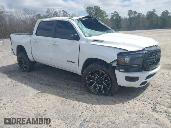 2022 Ram 1500 Big Horn with VIN 1C6SRFFT9NN222928, listed as a IAAI auction lot 41802827 with 50,722 mi miles. Bid and sale history available at carsss.com. Image 1.